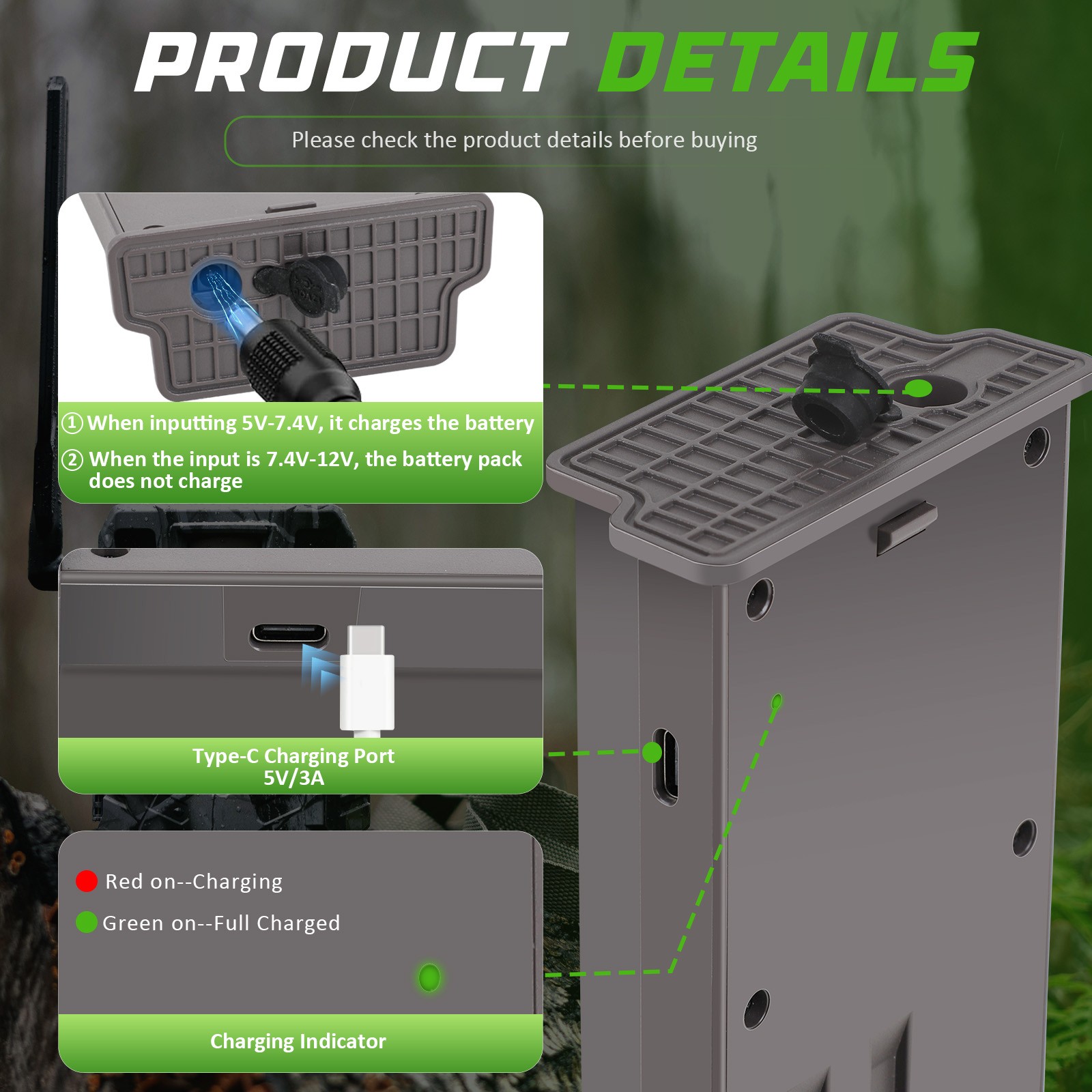 4-pack FOR TACTACAM Reveal Lipo Lithium Battery Pack for Reveal X Gen 3.0, 2.0