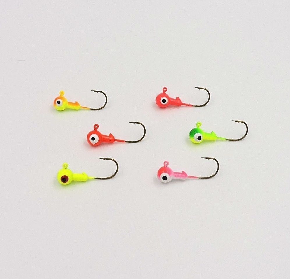Lures Pro 100 PCs 1/8 1/16 1/32 oz Lead Jig Head Fishing hooks Jig Heads Crappie