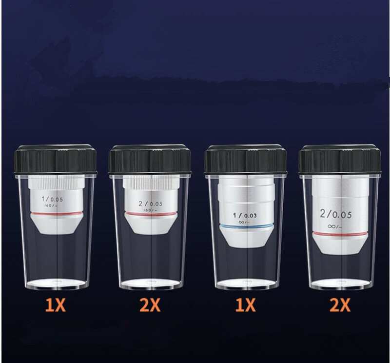 1PC 195 1X 2X RMS Achromatic Infinity Objective Lens for Biological Microscope