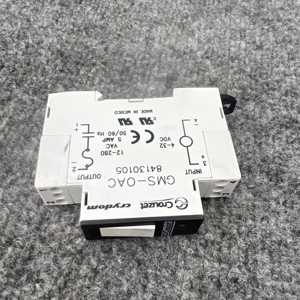 Crouzet GMS-OAC Relay Module 4-32VDC Input, 12-280VAC Output, 5A, Display LED