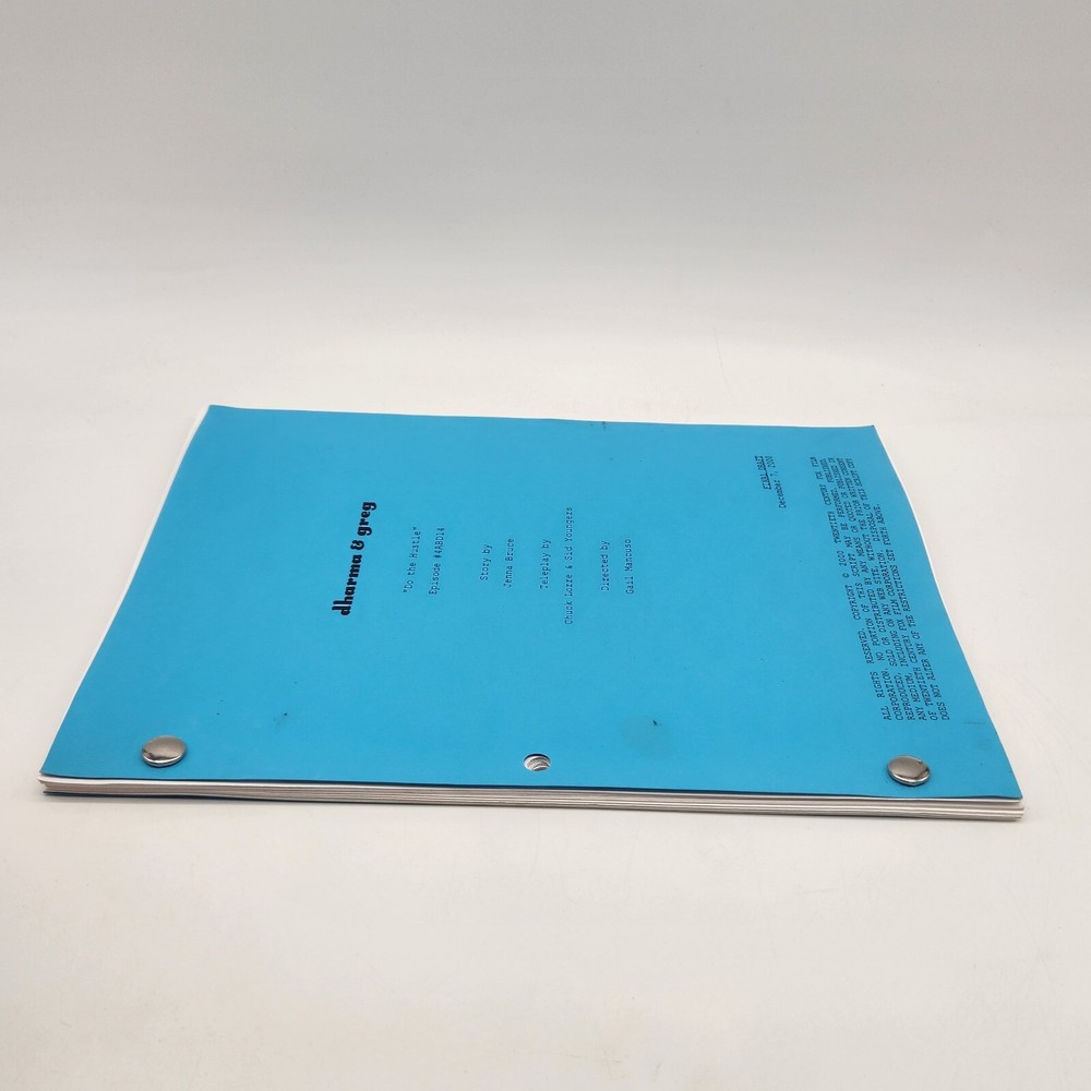 DHARMA & GREG 2000 TV Script Do The Hustle #4ABD14 Final Draft Chuck Lorre