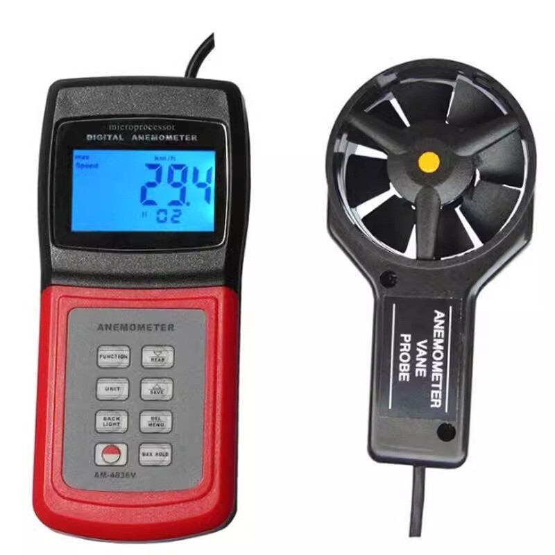 Digital Anemometer AM-4836V ( Air Velocit, Wind Speed, Temperature, Etc )、,