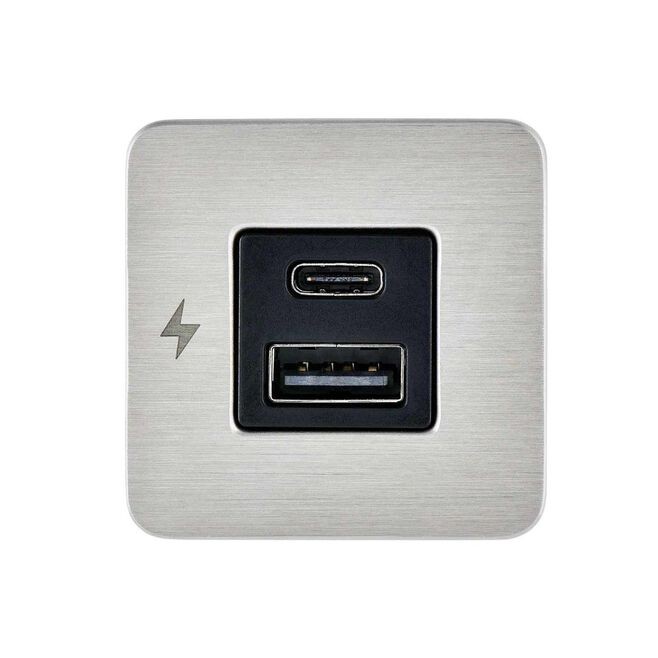 Scanstrut SC-TILE-11 USB-A/USB-C Interior Charging Socket 12/24V SS Bezel