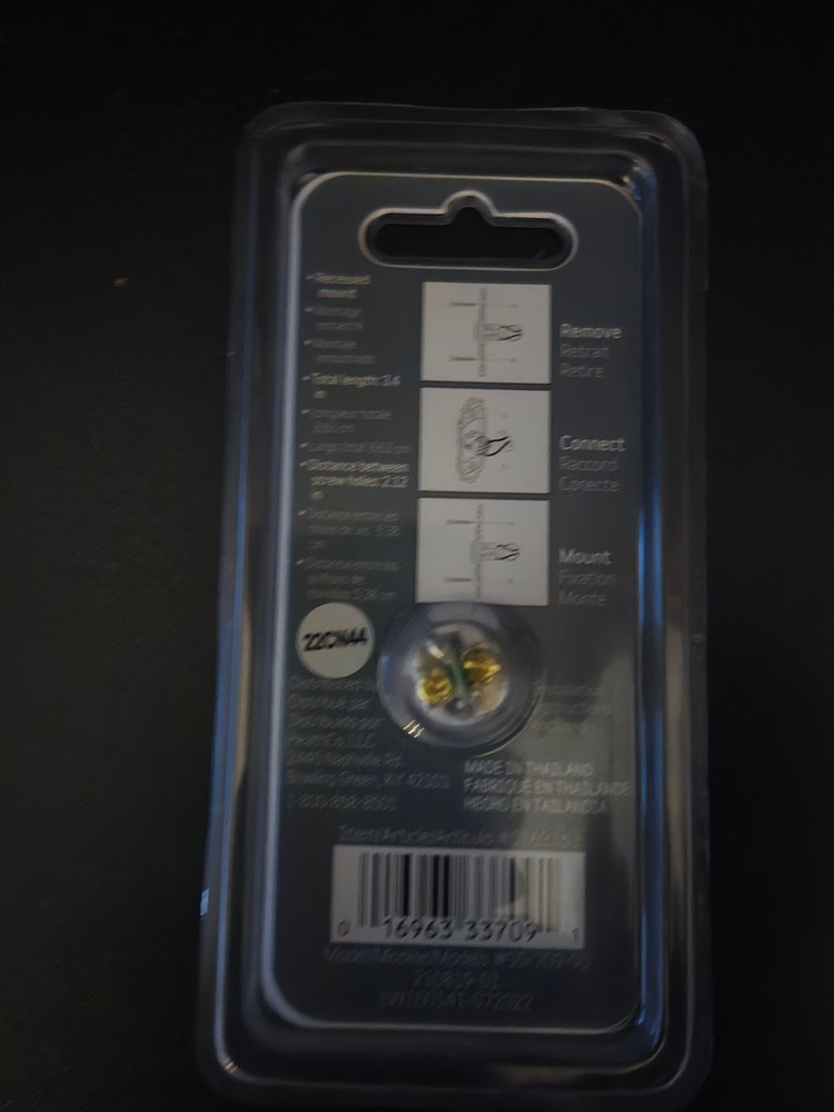 Wired LED Lighted Antique Brass Finish Doorbell Button 0163363