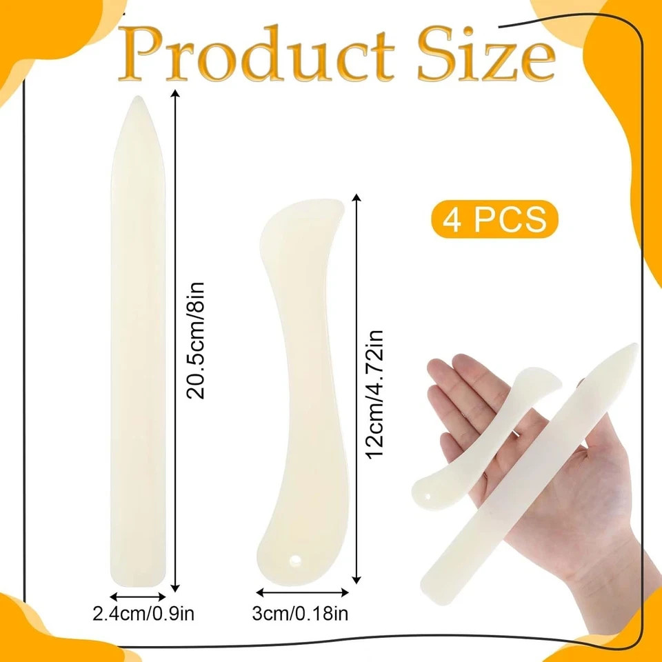 Giantree 4 Pcs Bone Folder Paper Creaser Set, Folding Scoring Burnishing...