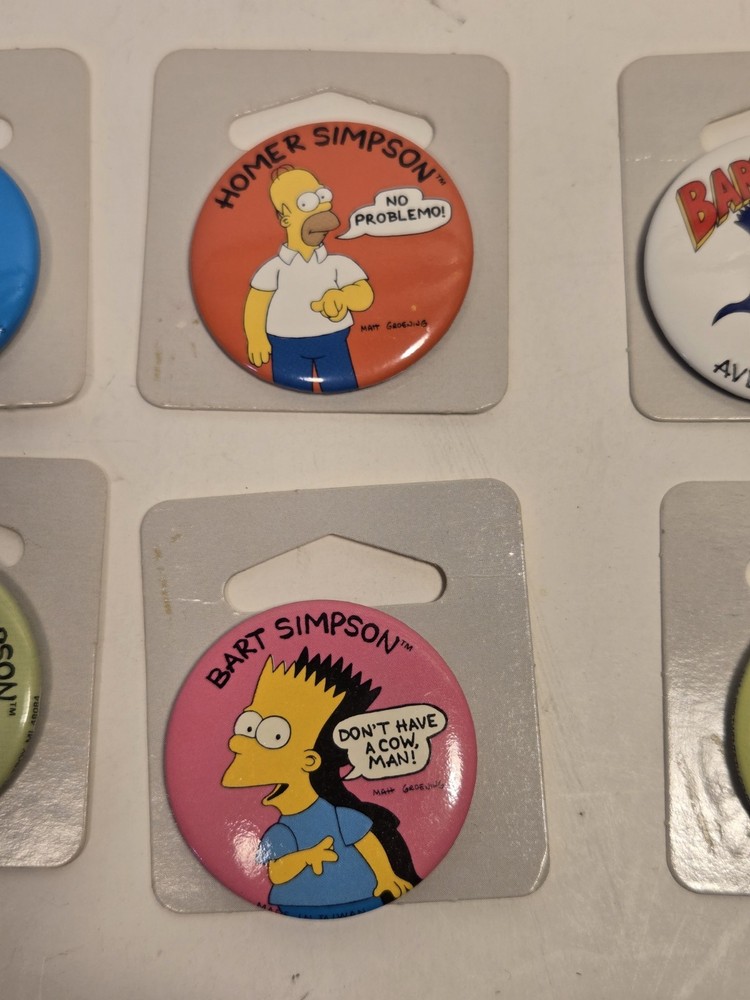 7 Vintage The simpsons Buttons