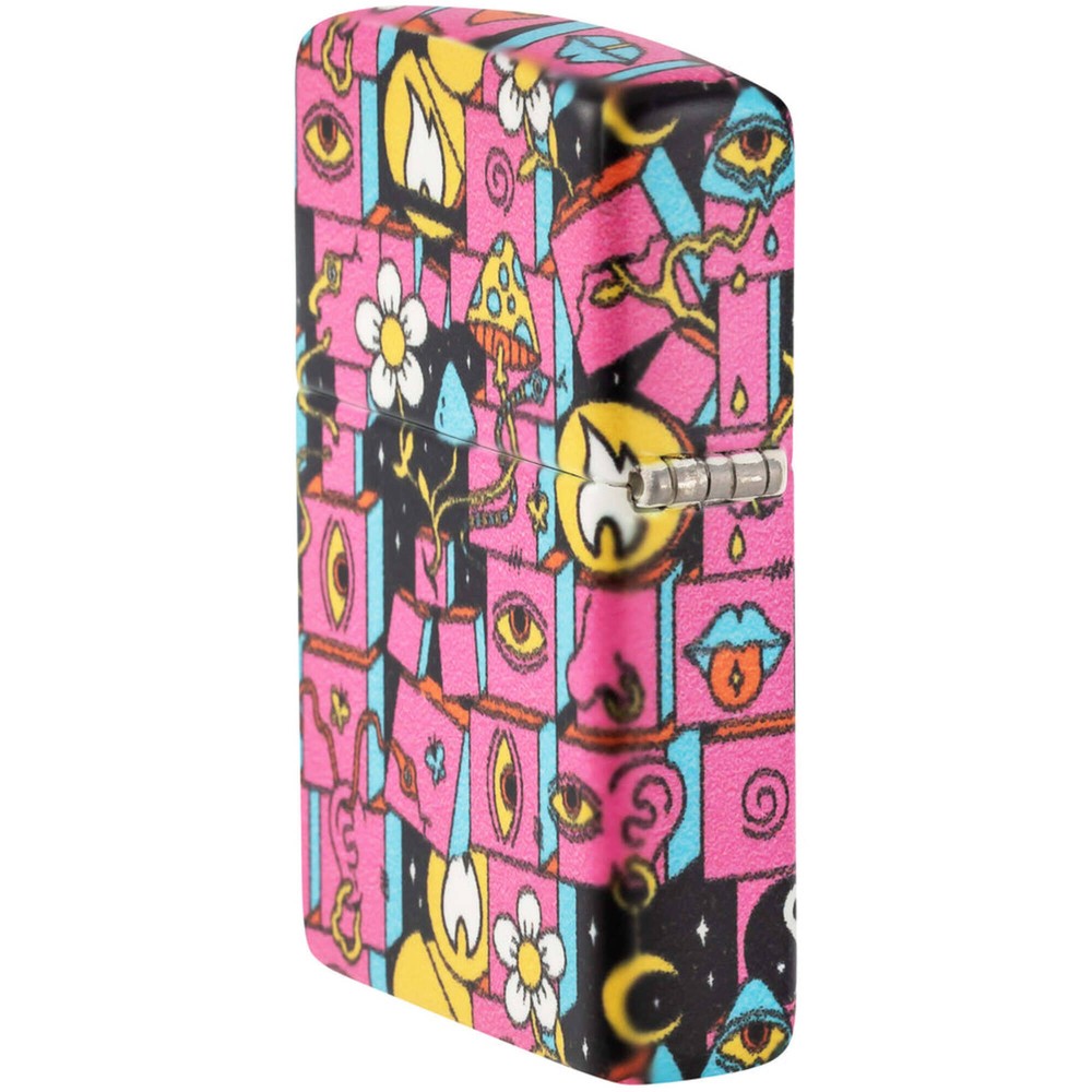 Zippo Lighter Abstract Design Metal Construction Refillable and Windproof 48779