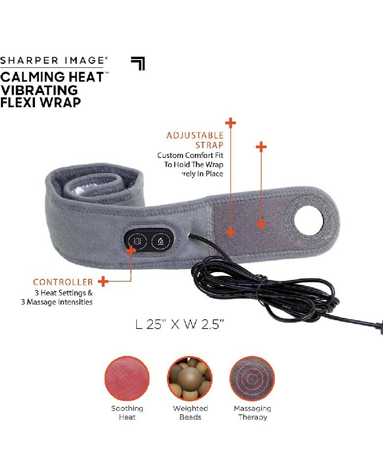 Sharper Image Calming Heat Massaging Flexi Wrap