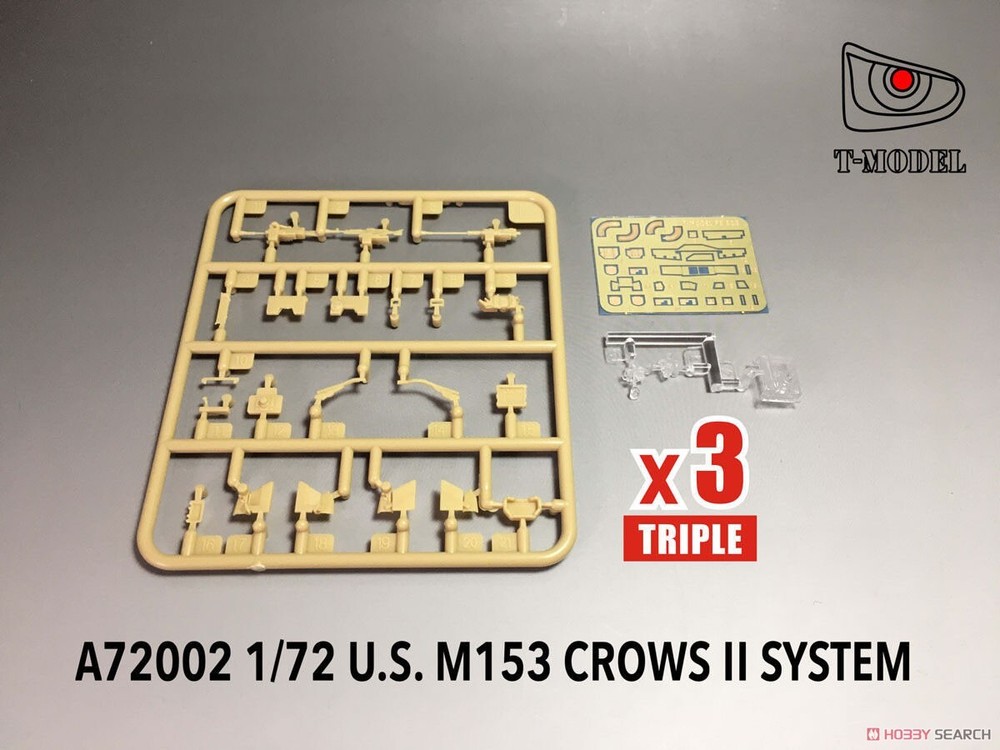T-MODEL A72002 1/72 U.S. MILITARY M153 CROWSII SYSTEM INJECTION + ETCHING