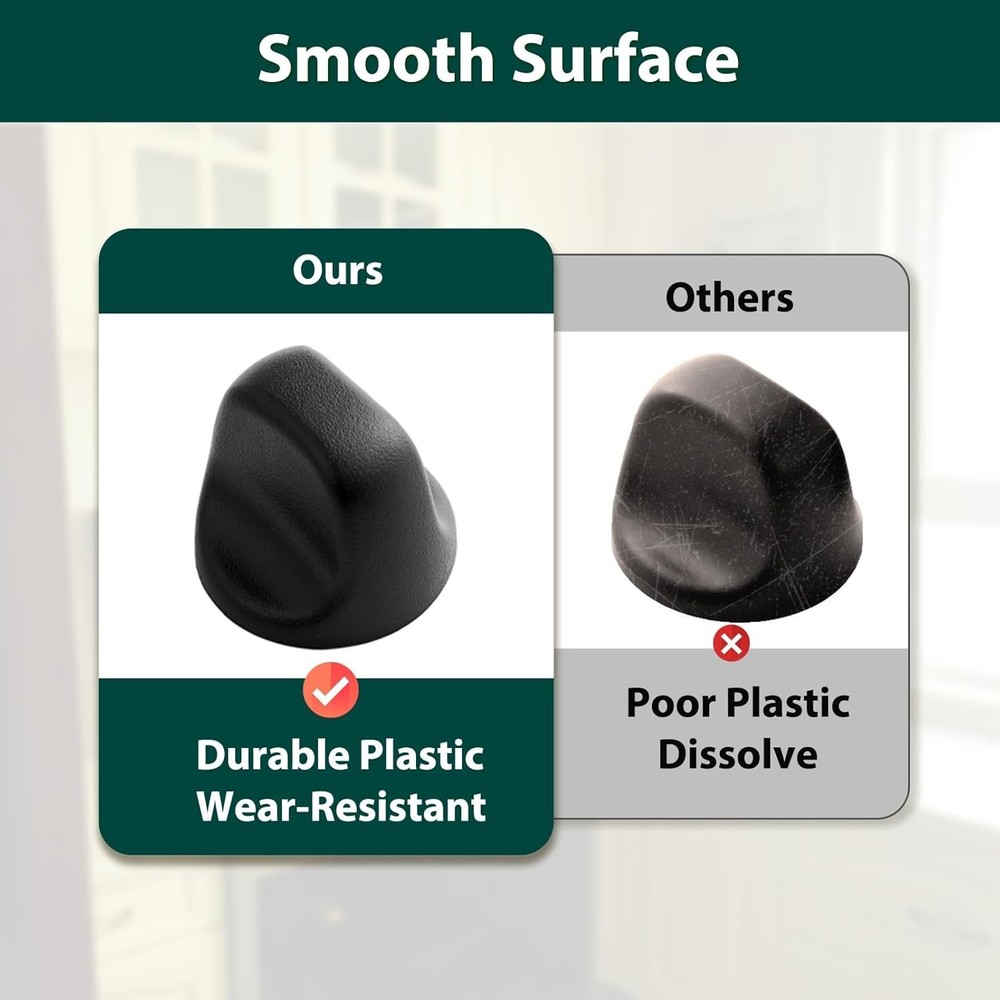 2-Pack S99360232 Range Hood Knobs Black Fits Broan Nutone Vent Fan Replacement