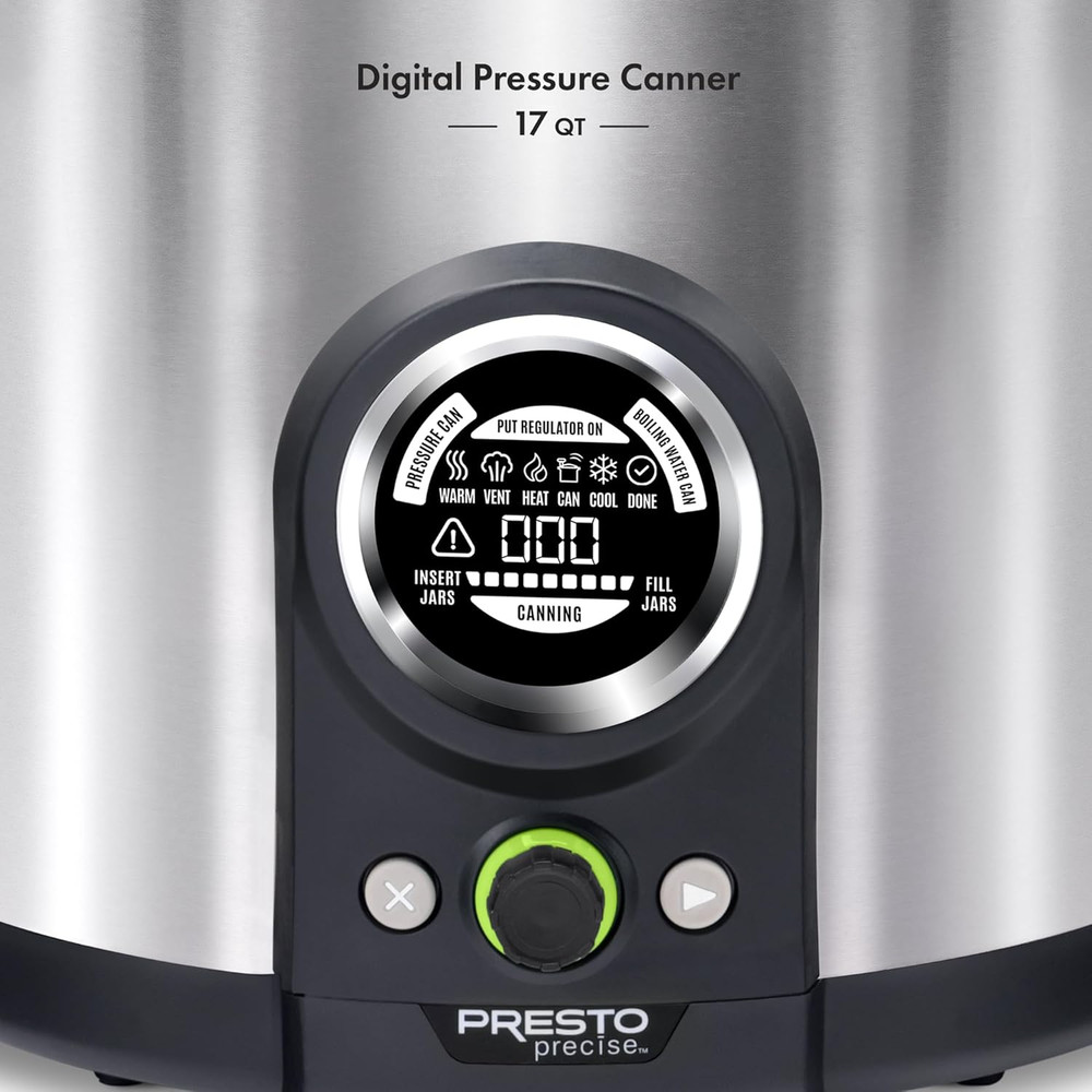 02152 17-Quart Digital Pressure Canner - Digital Display, Waterbath Capable, 10
