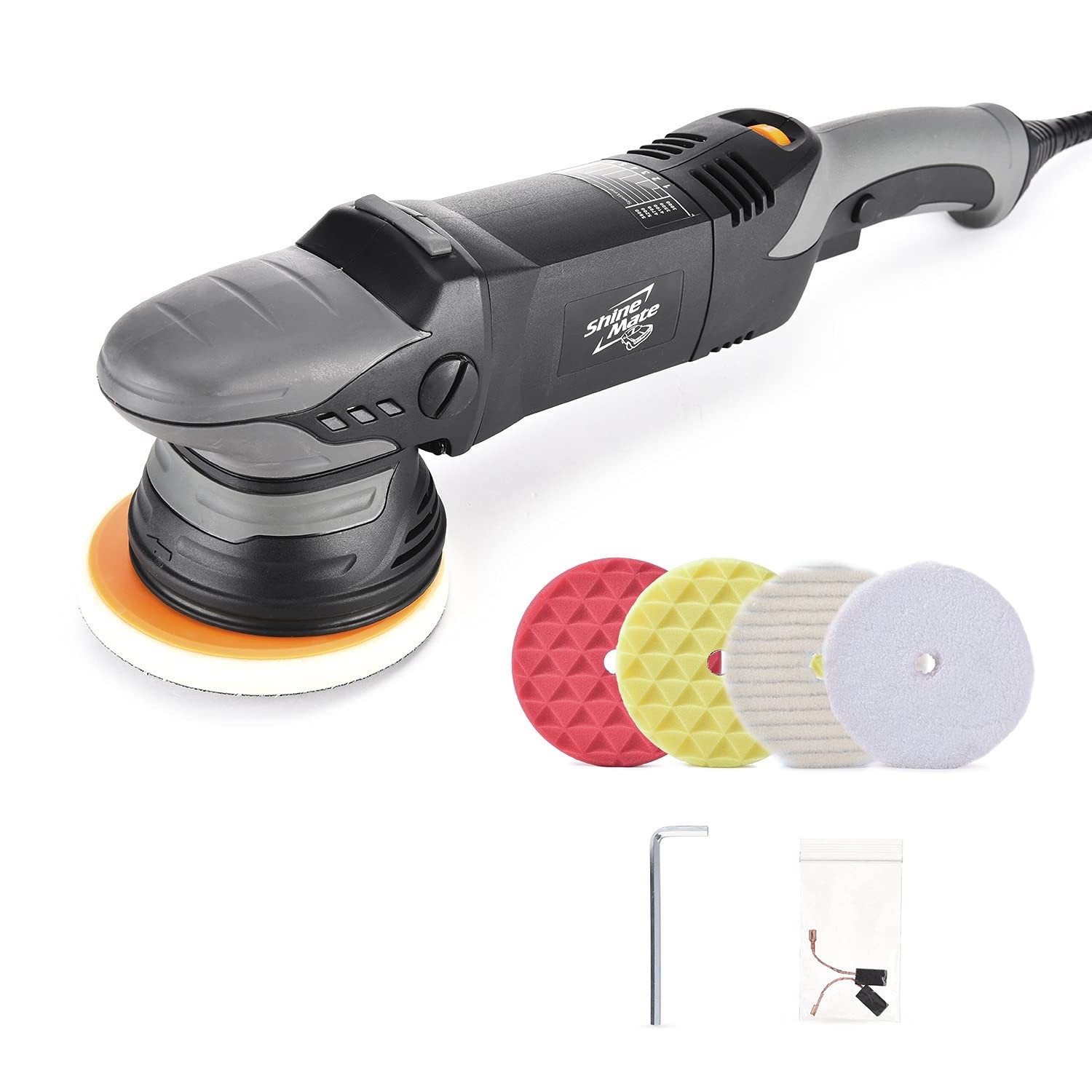 SHINEMATE EX620-5 21MM ORBITAL - DUAL ACTION MACHINE POLISHER -4 SHINEMATE PADS