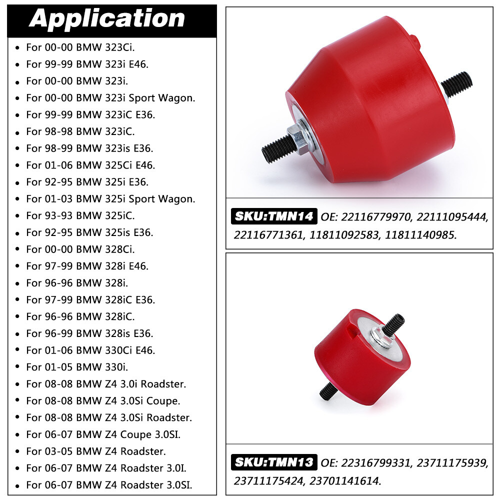 Left & Right Engine Motor + Transmission Mounts Kit For BMW E36 E46 E85 E86 Z4