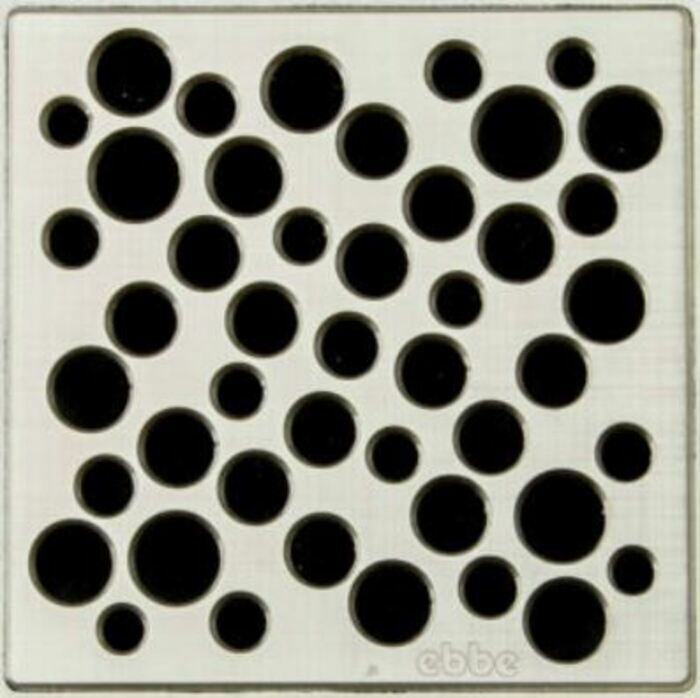Ebbe Unique Series Square Shower Drain Bubbles Full kit Grate and Body