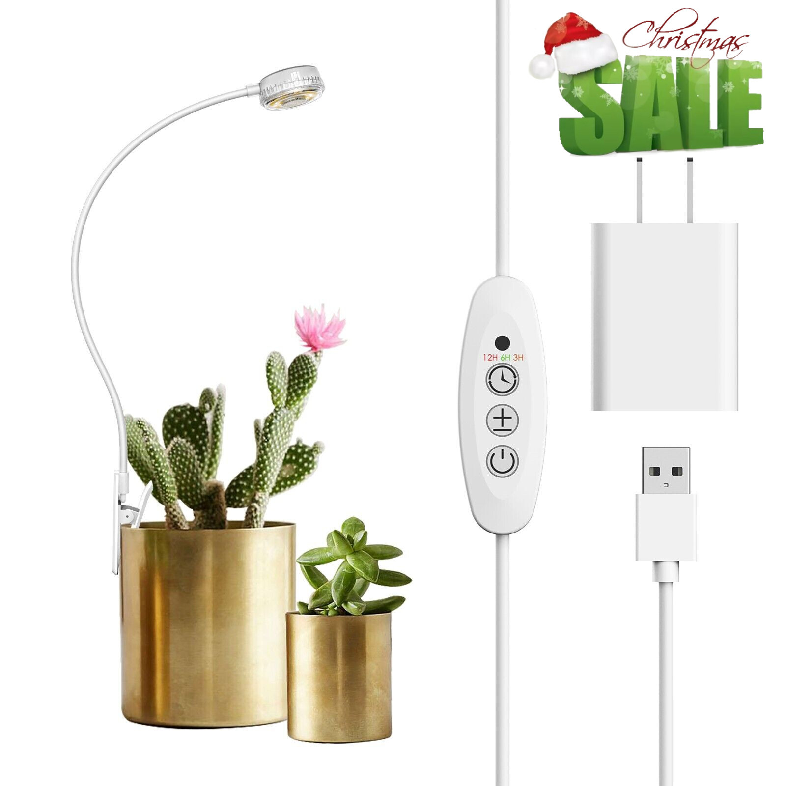 SANSI LED Potted Grow Lights for Indoor Plants Full Spectrum Dimmable With Timer