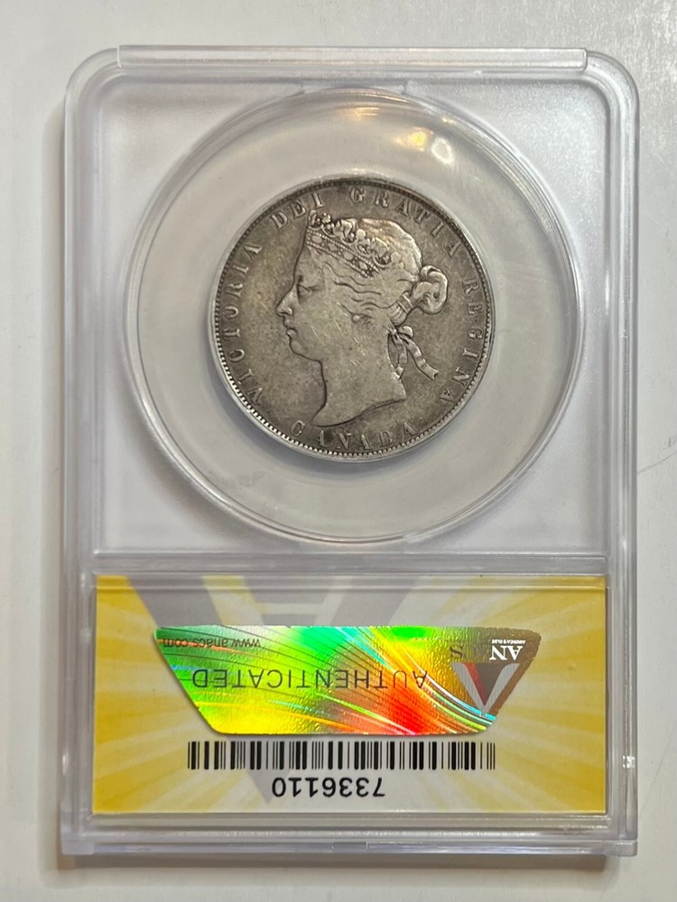 1871 Canada Silver Half Dollar 50C ANACS VF 25
