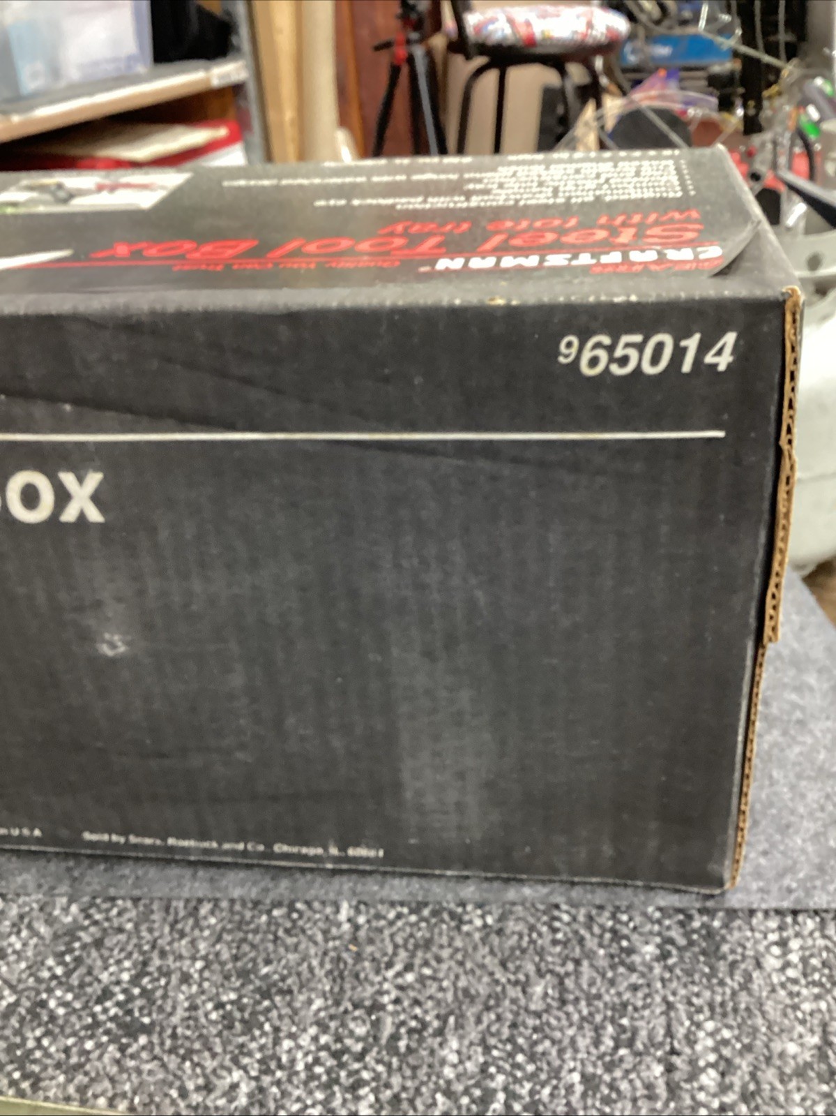 Craftsman USA Vtg. 16” Steel Tool Box 65014 W/Red Tote Tray New In Box