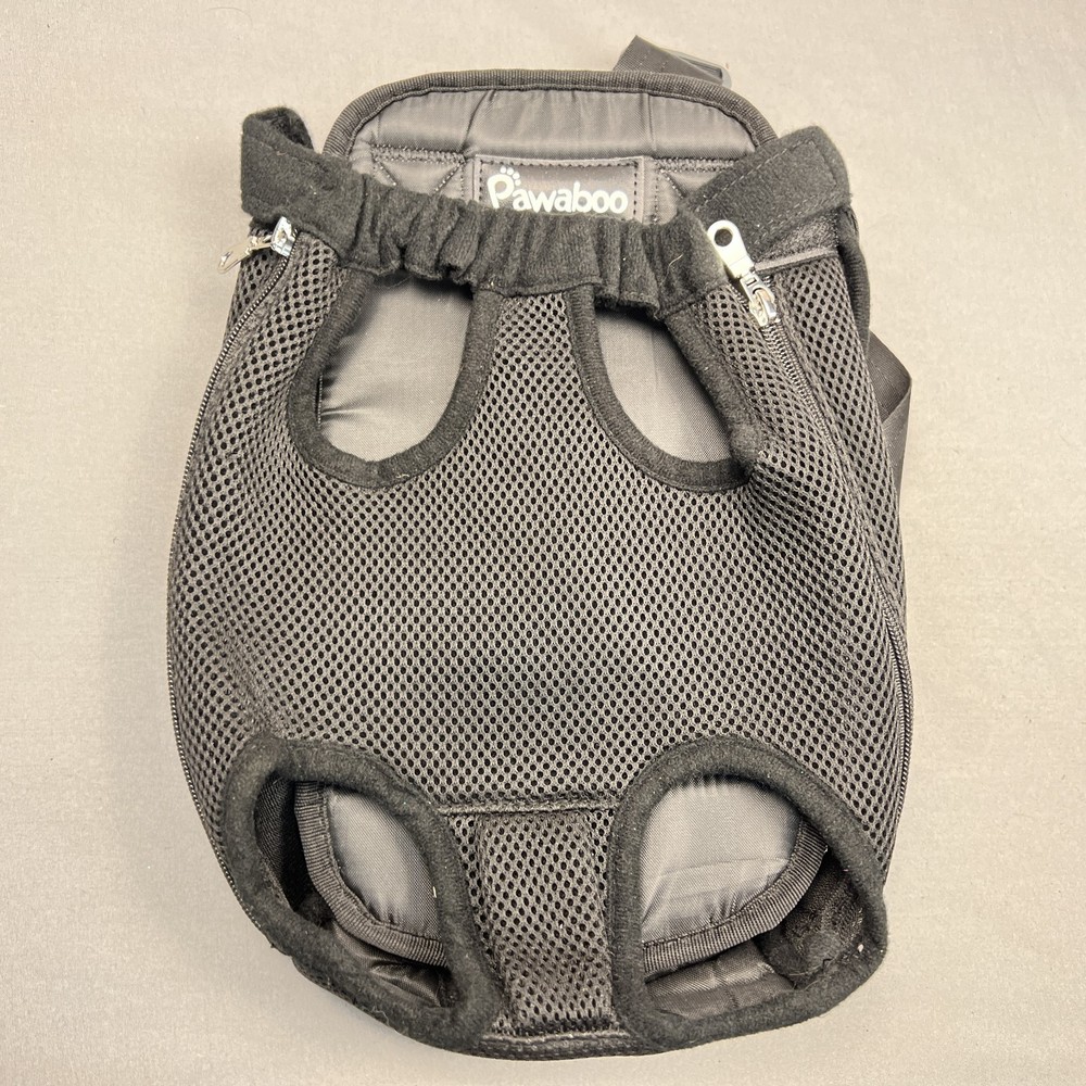 Pawaboo Dog Front Carrier Backpack Size Small Black Adjustable Straps