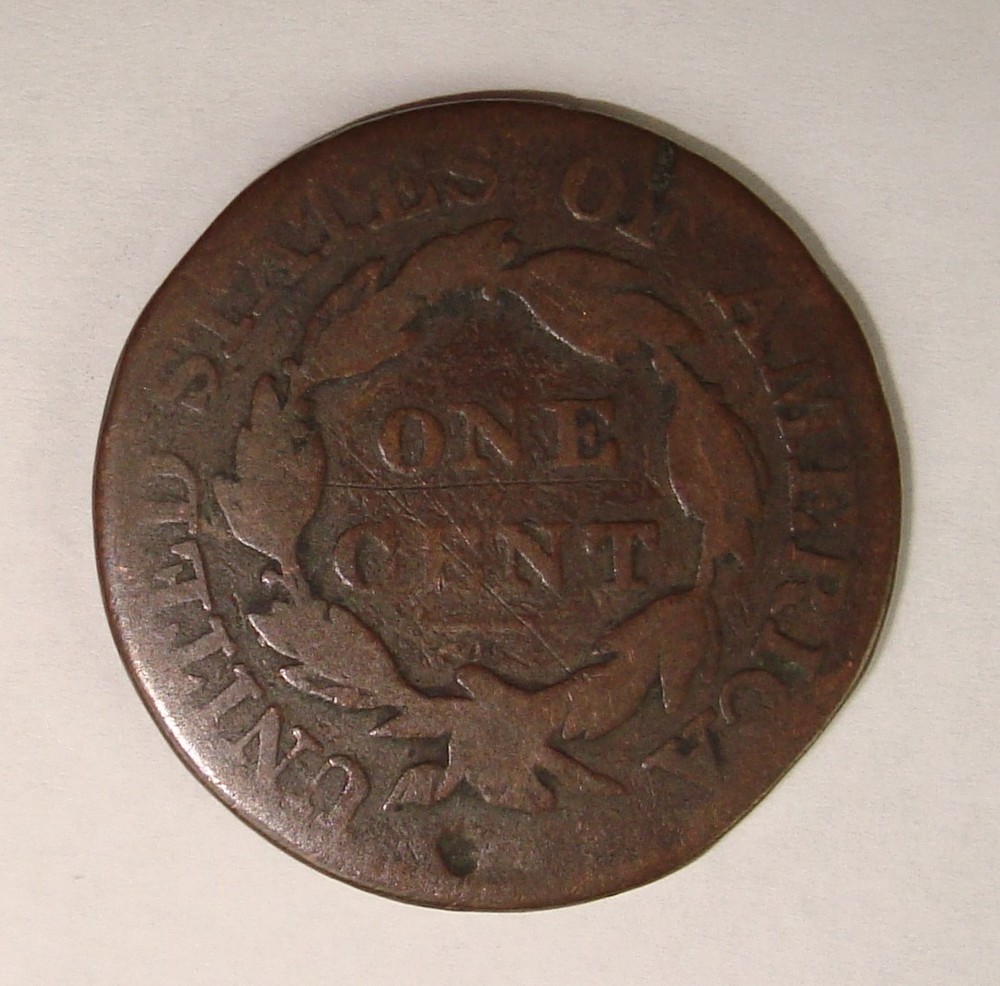 1825 Coronet Head Copper Large Cent VG