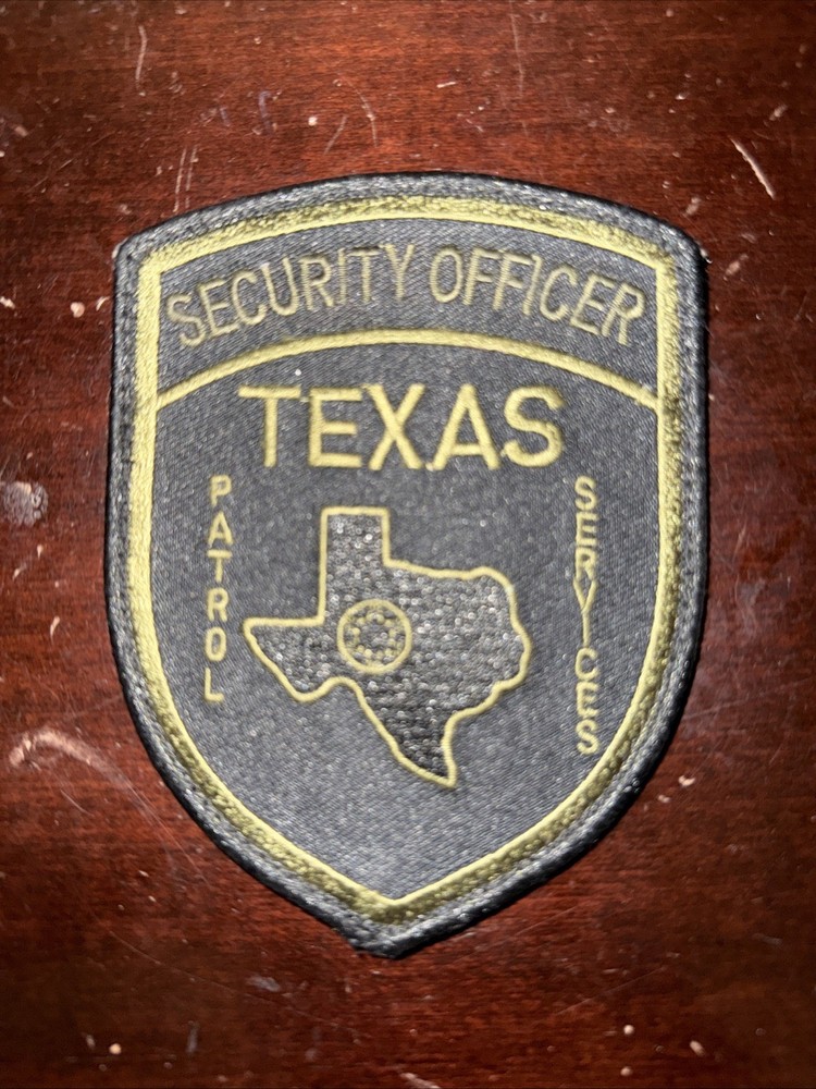 Texas security patrol services hook n loop backing shoulder patrol