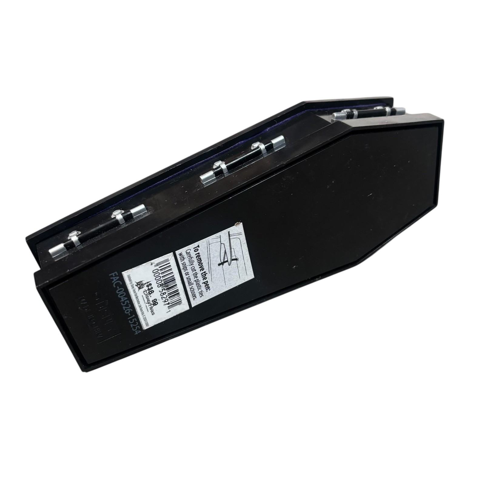 Disney Parks Haunted Mansion HM Authentic Coffin Pen Case Box Purple Velvet