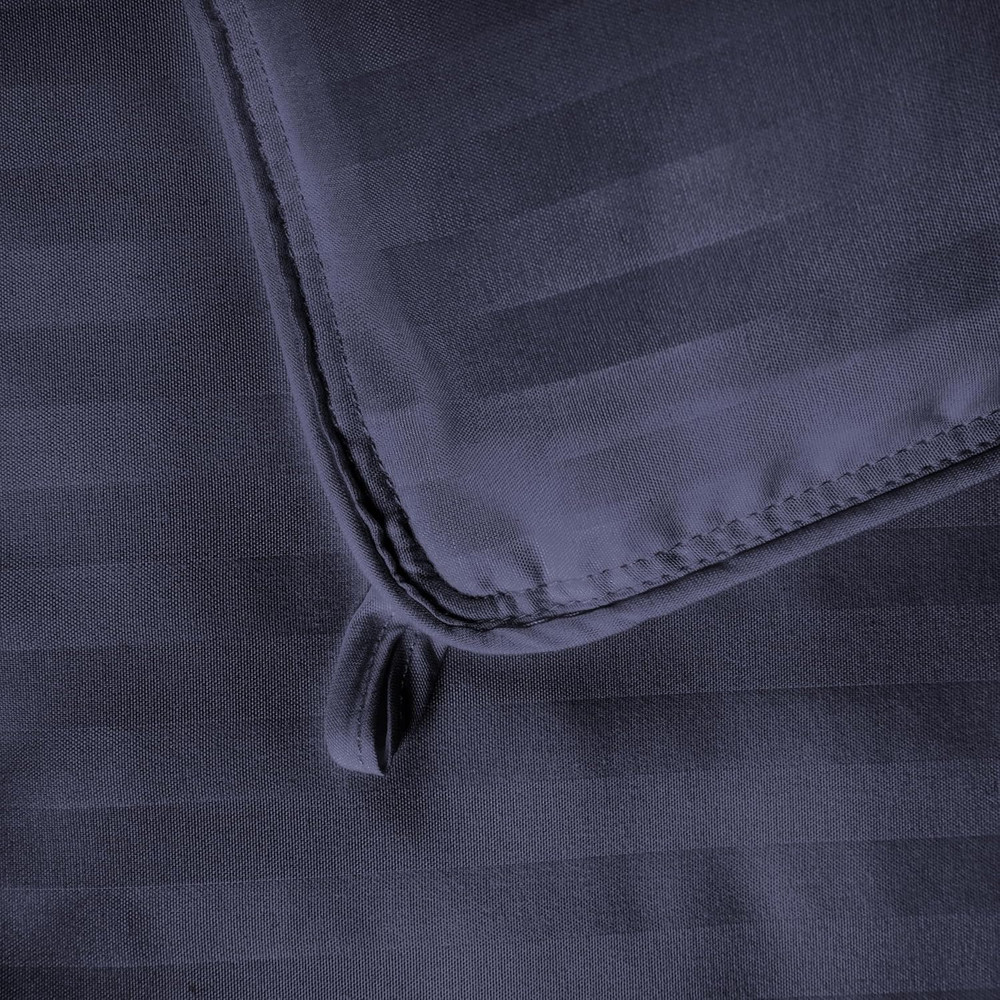 Brushed Microfiber 1 Cm Striped Comforter, down Alternative Bedding, Reversible,