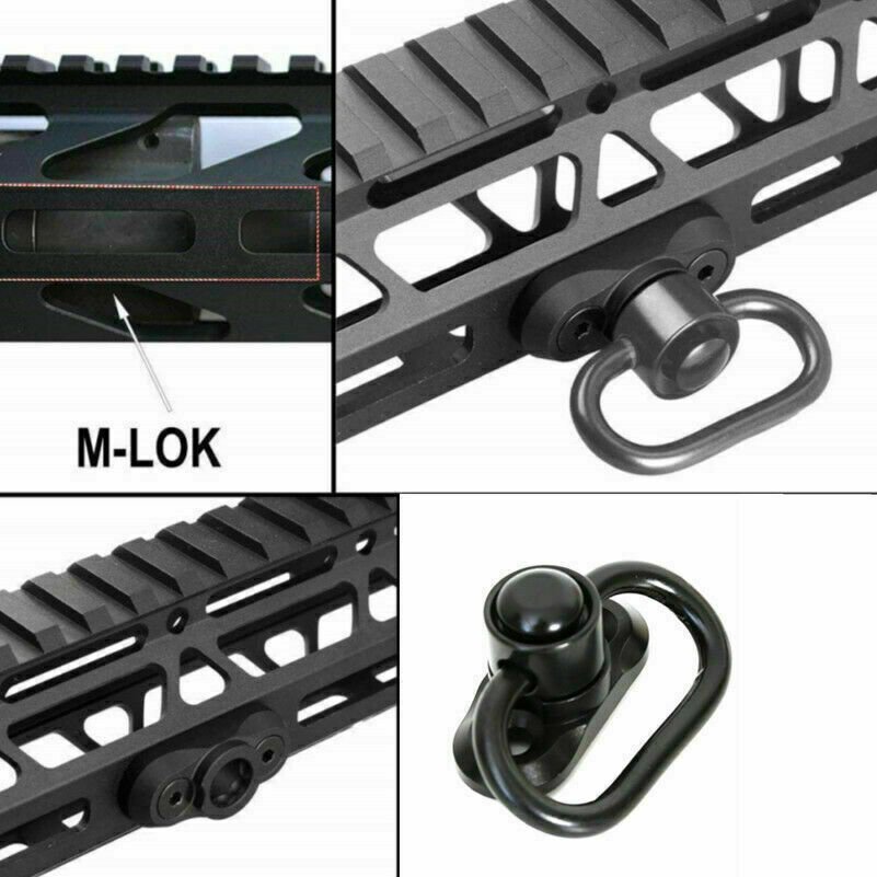 Tactical 2 Point Sling QD Swivel Rifle Adjustable Gun Sling Strap w/ MLOK Swivel