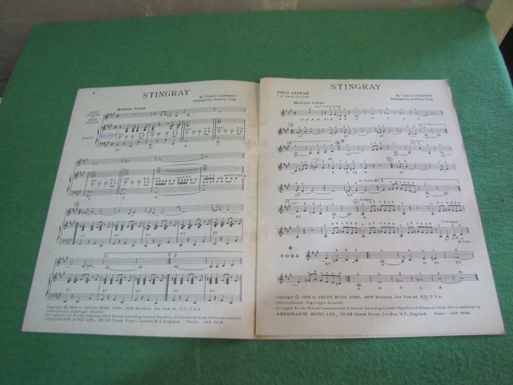 The Shadows - Stingray Sheet Music
