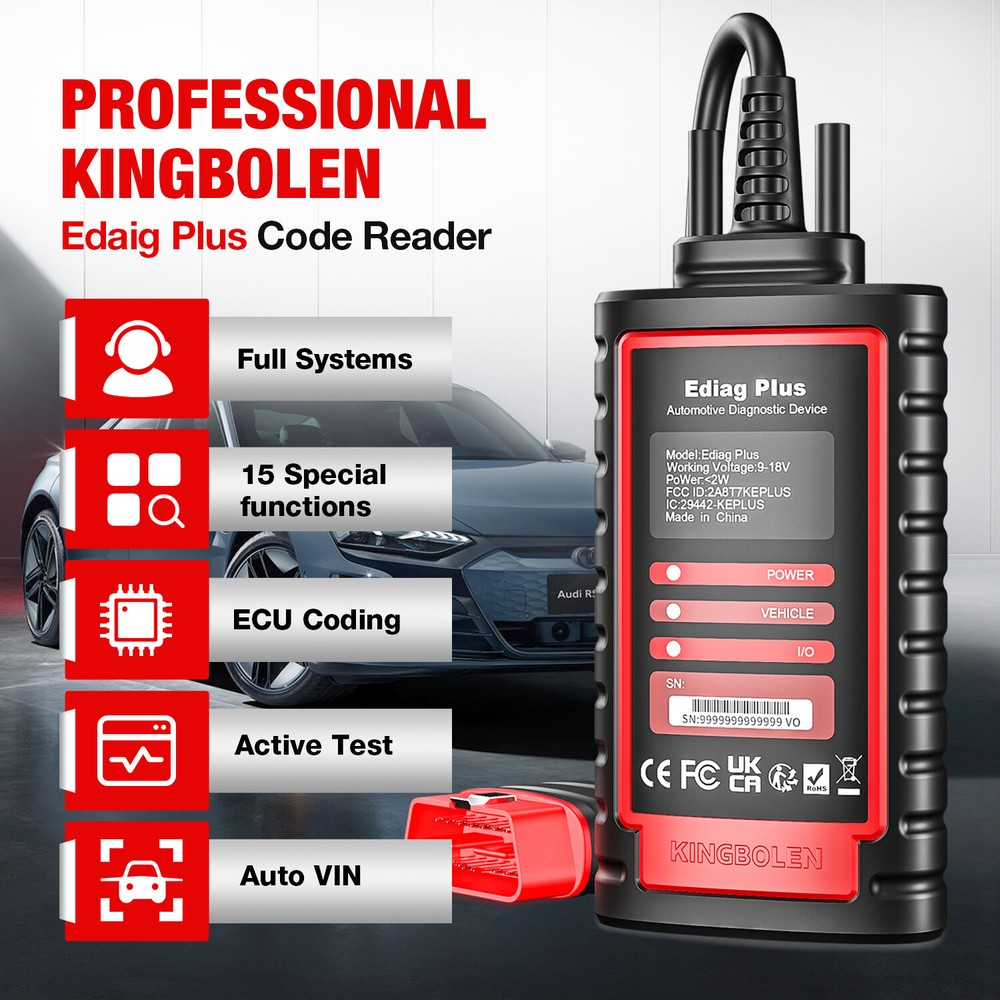 Ediag+ Bidirectional Car Diagnostic Tool OBD2 Scanner ECU Coding as THINKDIAG 2