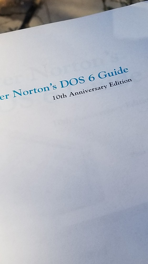 VINTAGE ELECTRONICS BOOK PETER NORTON'S DOS 6 GUIDE