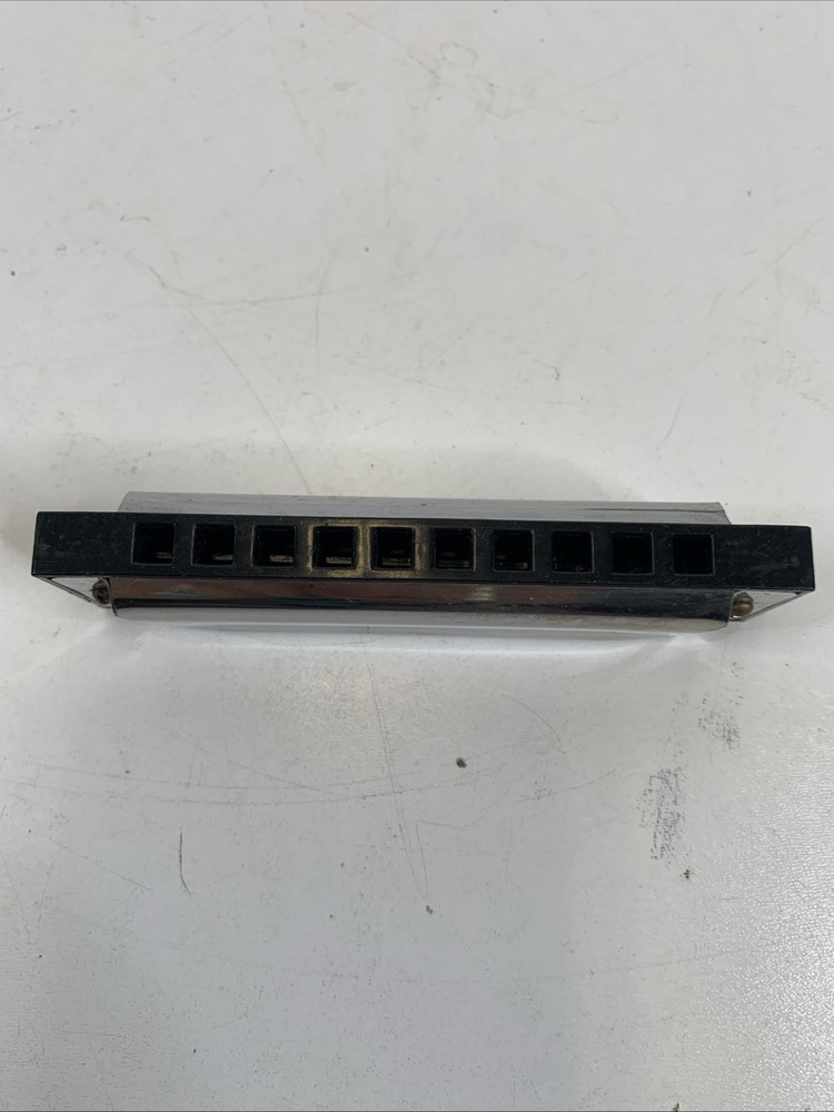 Harmonica 4" 10 hole Silver With Black