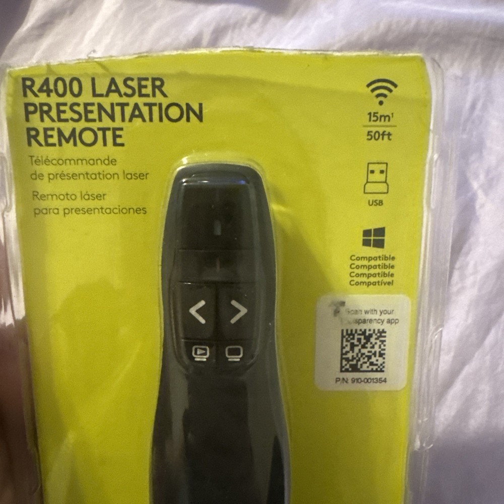 Logitech Wireless R400 Laser Presentation Remote | New