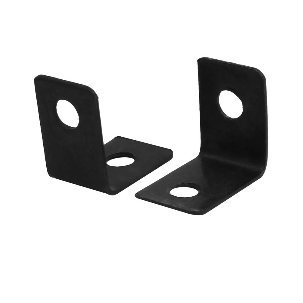 80pcs 12x9x12mm L Shape with a 90° Angle Bracket Straps Black