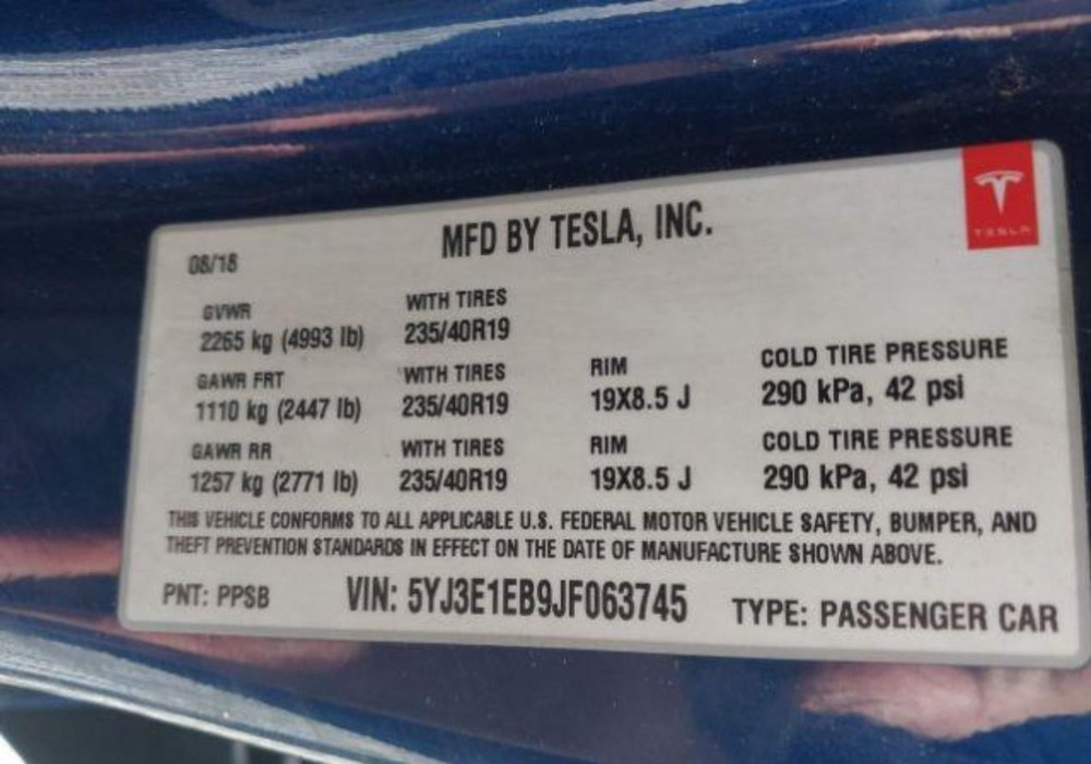 Tesla Model 3 Dashboard Multi Media GPS Navigation Touch Screen Display 2018- 23