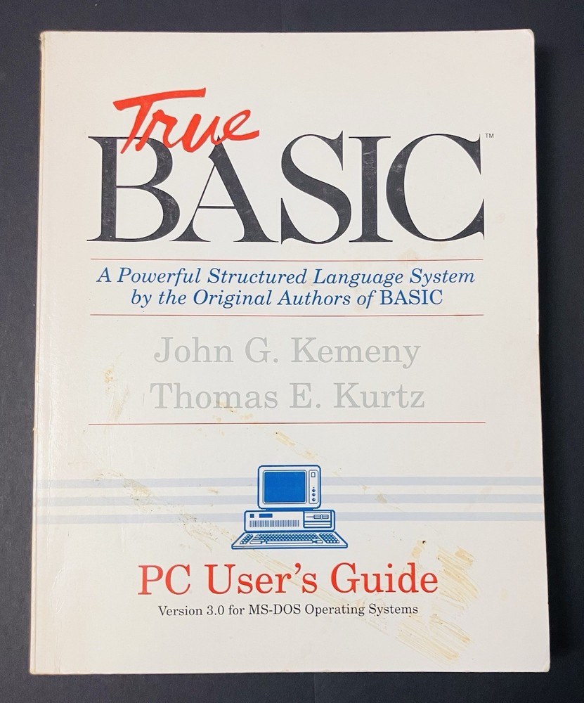 True BASIC v3.0 PC User Guide & Reference Manual Lot Kemeny Kurtz Vintage (1990)