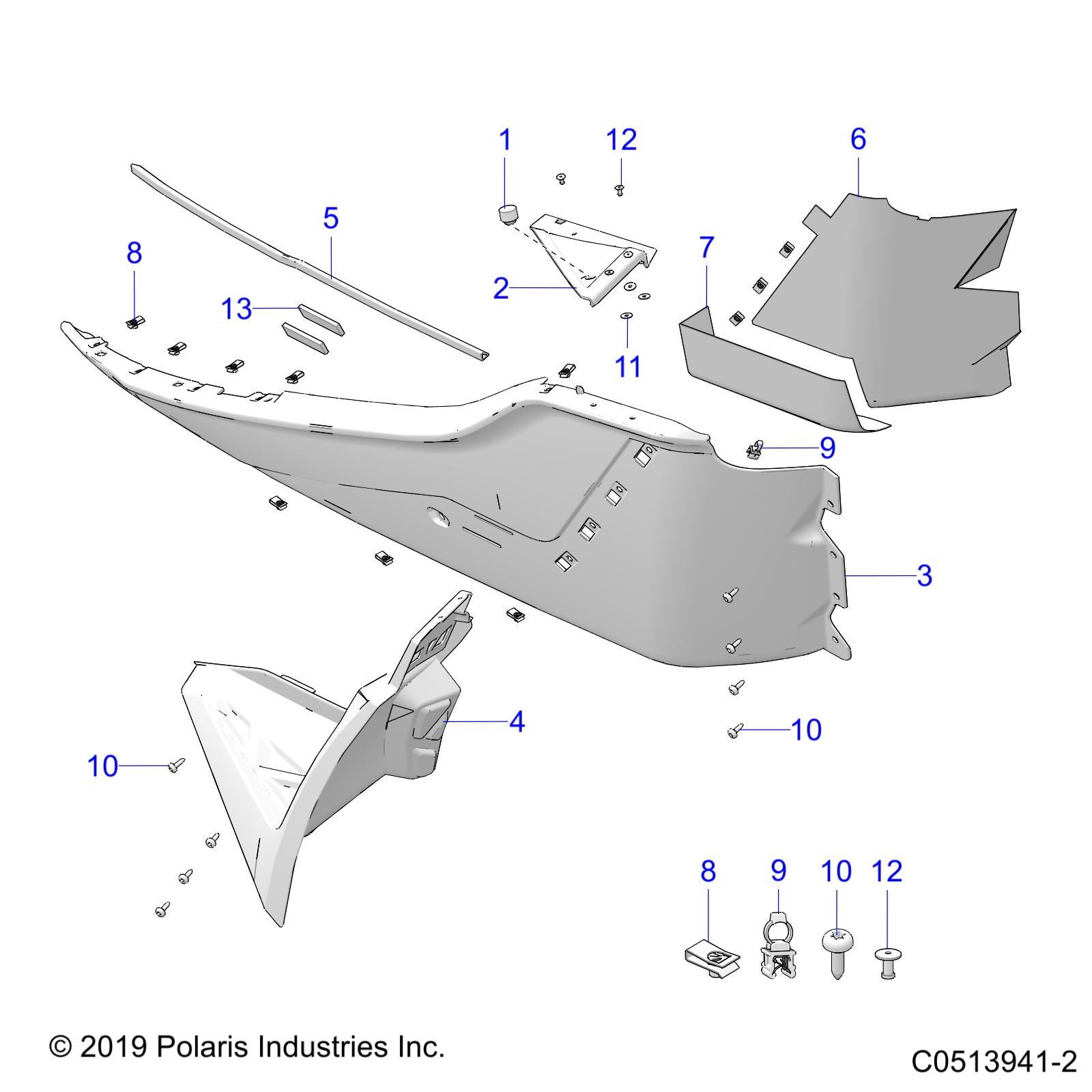 Polaris Splash Guard, Left, for Slingshot Models, Genuine OEM - 5454968