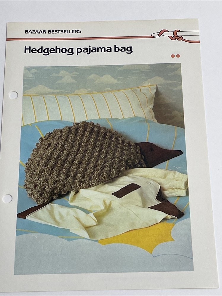 Marshall Cavendish Hedgehog Pajama Bag  Crochet Pattern