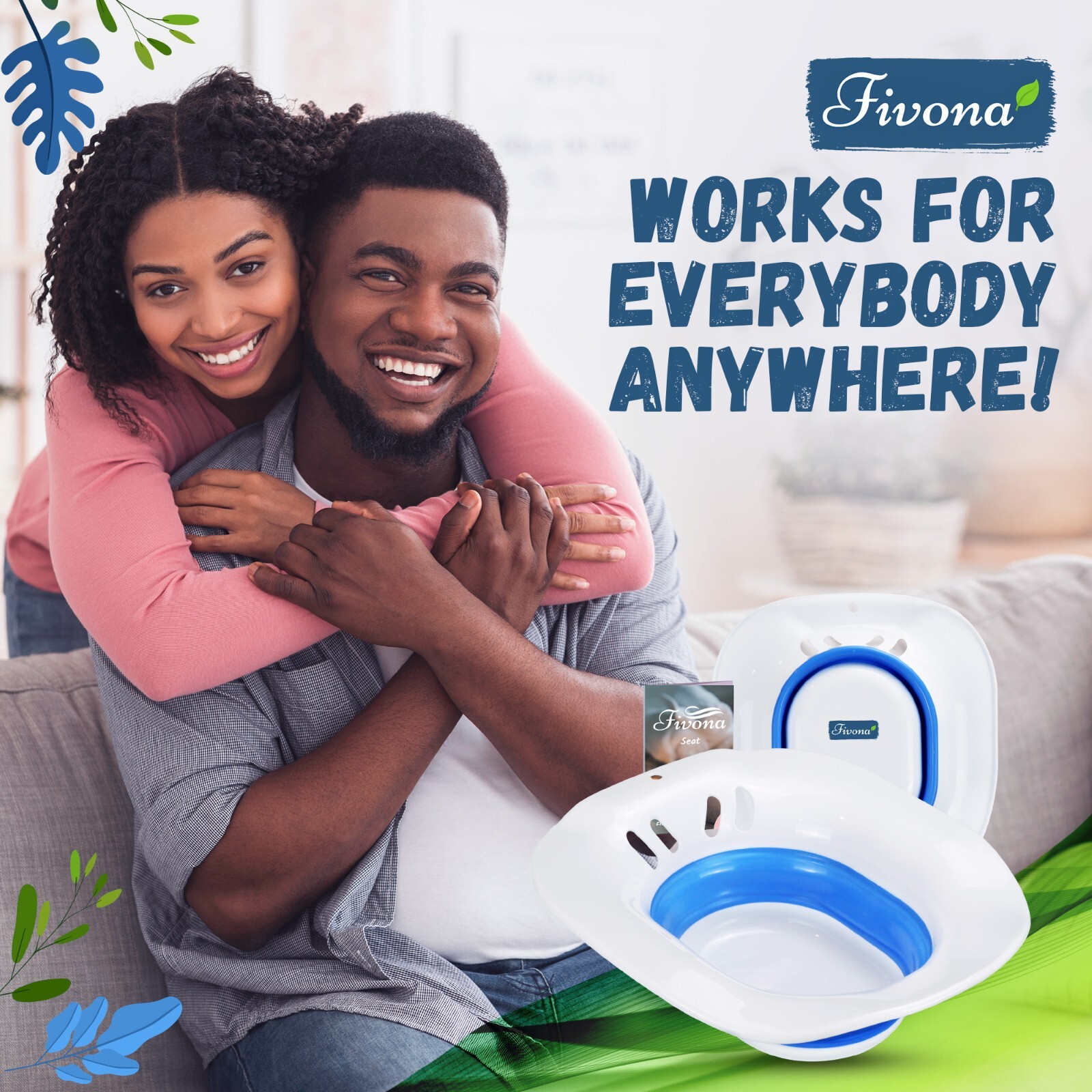 Fivona Unisex Sitz Bath Seat for Soak - Hemorrhoid, Fissure, Postpartum Care