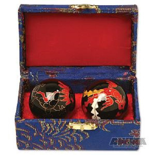 Iron Baoding Cloisonne Balls - Dragon/Phoenix