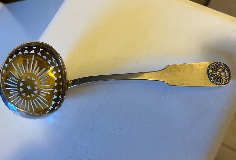 Danish Sterling Silver Tea Strainer Ladle Hallmarked HS Dated 1835