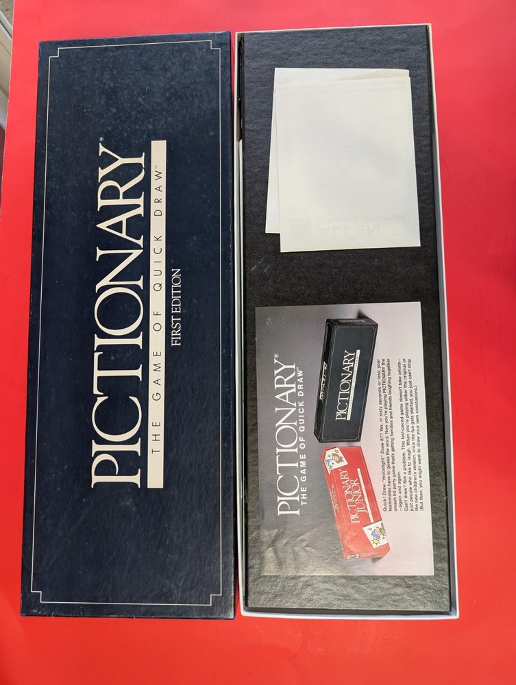1985 Vintage Pictionary 1st Edition Good Condition With Card Missing Timer