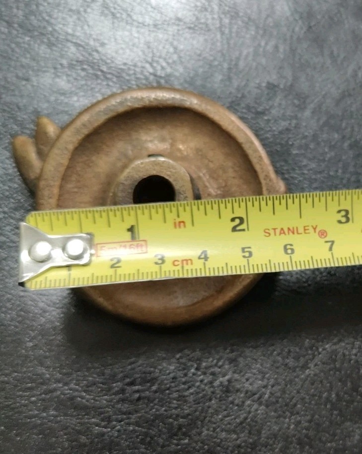 VINTAGE SOLID BRASS DRAWER PULL, HEAVY