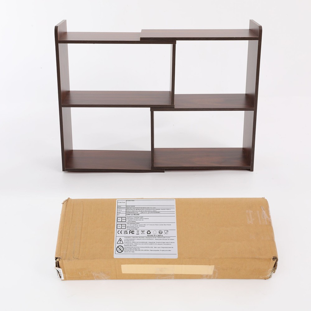 Open Storage Shelf, 3-Tier Bookcase, Retractable Storage Shelf