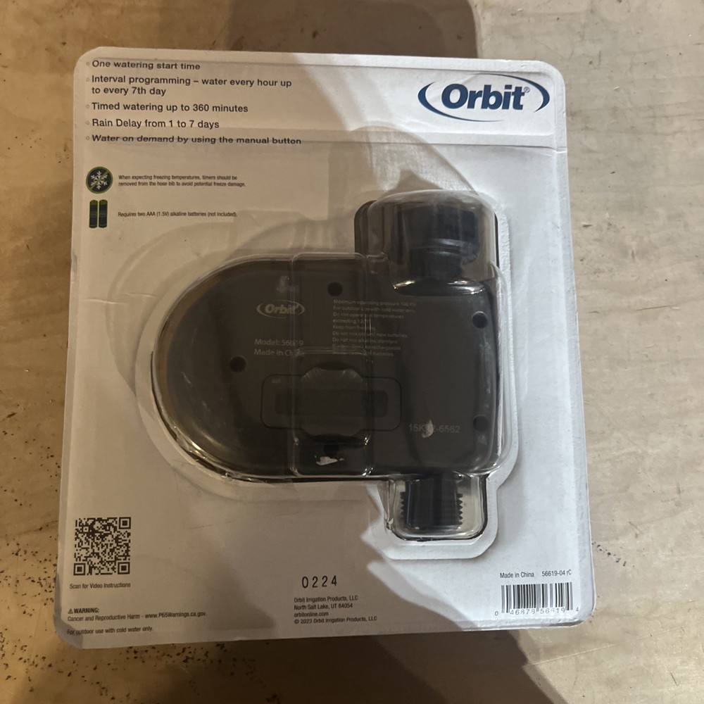Orbit1-Outlet Programmable Hose Watering Timer Sprinkler Timer - #803