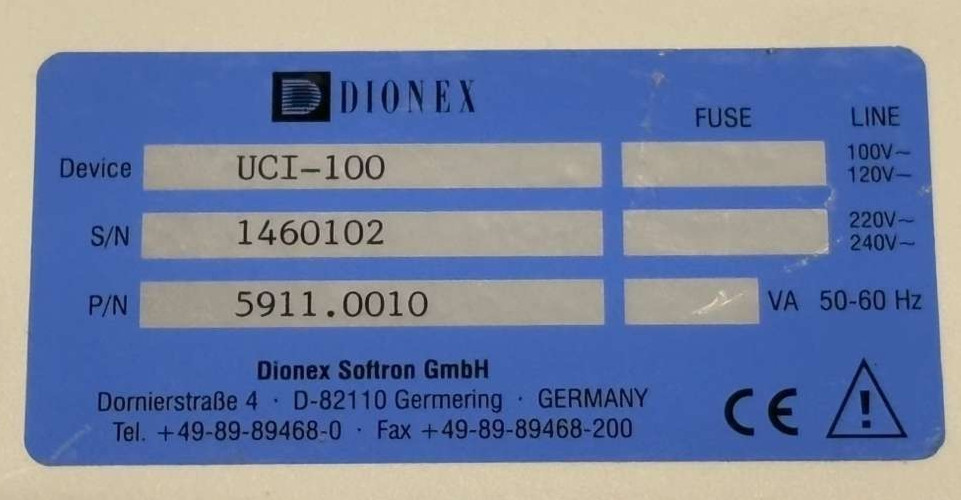 Dionex Softron UCI-100 Universal Chromatography Interface Part 5911.0010