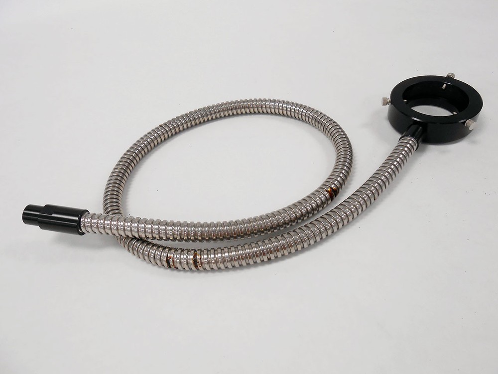 MICROSCOPE 3 INCH DIAMETER RING LIGHT FLEXIBLE 37 INCH FIBER OPTIC CABLE