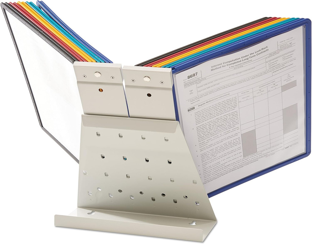 VARIO 20-Panel Desktop Reference System, Assorted Color Borders (536100) , Black