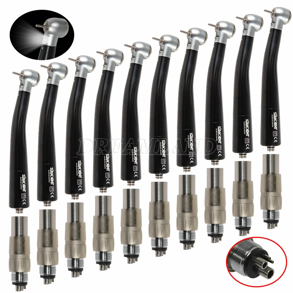 10 Dental LED E-generator Handpiece 4 Hole Quick Coupler fit/for NSK