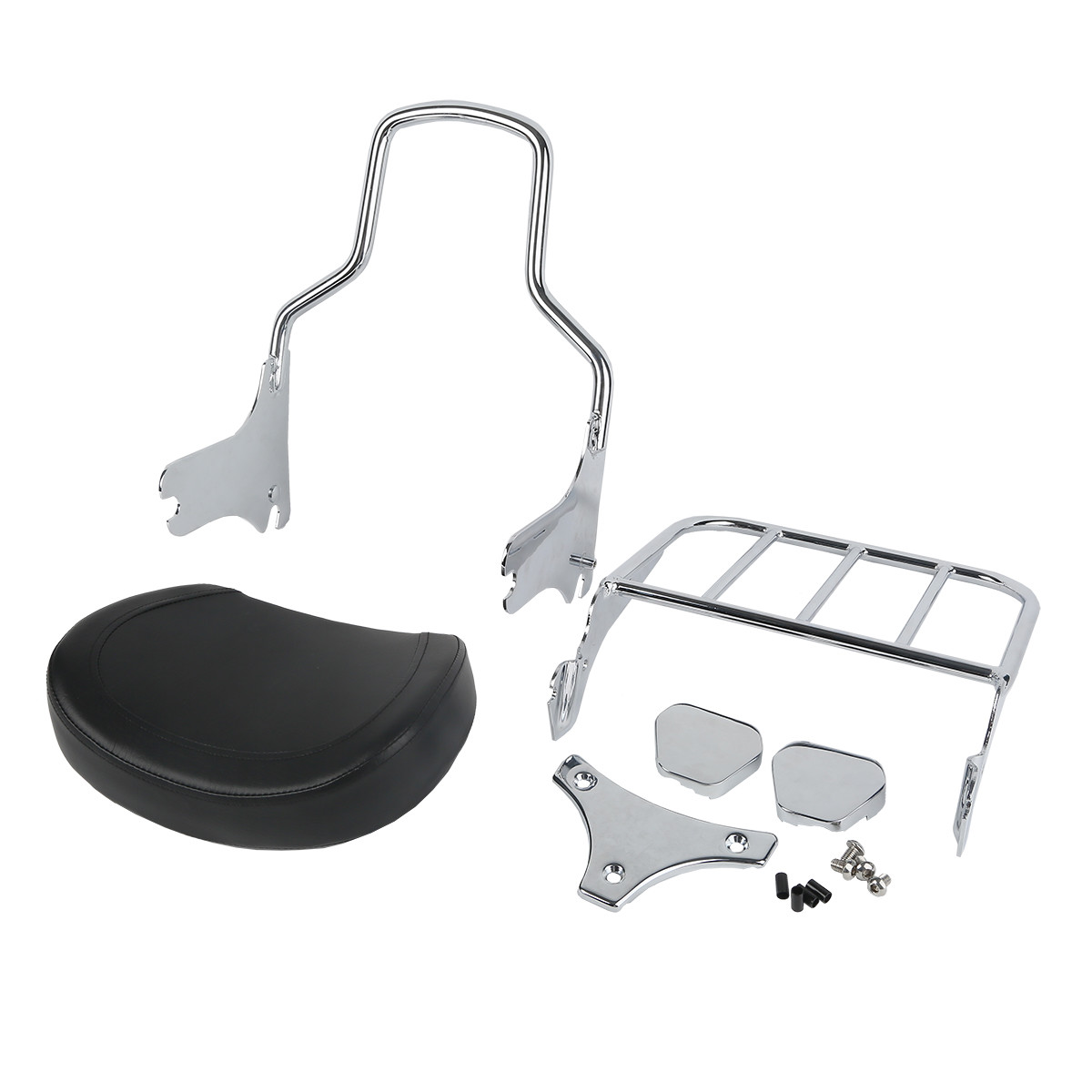 Detachable Backrest Sissy Bar W/ Luggage Rack For Harley HD Touring Models 94-08