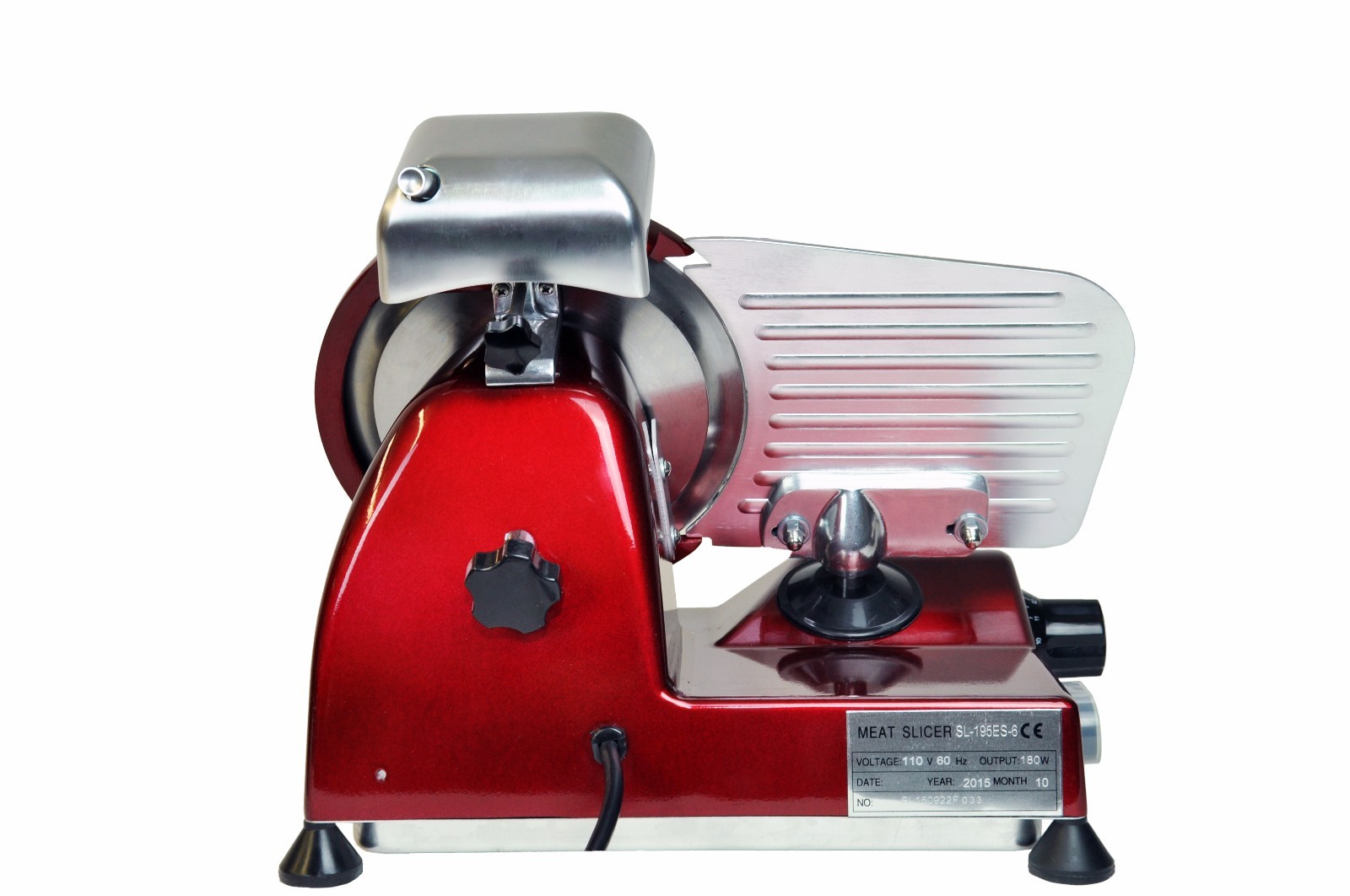 KWS MS-6RT Premium Commercial 200W Electric Slicer Frozen meat Deli slicer Red